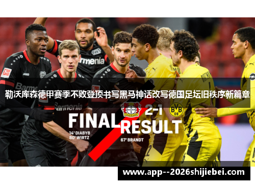 勒沃库森德甲赛季不败登顶书写黑马神话改写德国足坛旧秩序新篇章